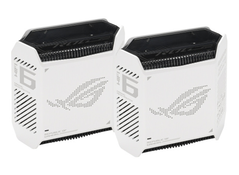 Asus Wifi 6 802.11ax Tri-band Gigabit Gaming Mesh System GT6 ROG Rapture (2-Pack) 802.11ax, 10/100/1000 Mbit/s, Ethernet LAN (RJ Asus Wifi 6 802.11ax Tri-band Gigabit Gaming Mesh System GT6 ROG Rapture (2-Pack) 802.11ax, 10/100/1000 Mbit/s, Ethernet LAN (RJ