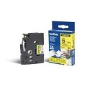 Brother TZe-611 Laminated Tape Black on Yellow, TZe, 8 m, 6 mm Brother TZe-611 Laminated Tape Black on Yellow, TZe, 8 m, 6 mm