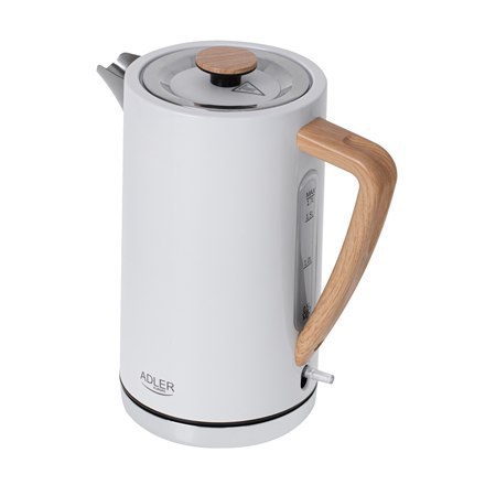 Adler Kettle AD 1347w Electric, 2200 W, 1.5 L, Stainless steel, 360° rotational base, White Adler Kettle AD 1347w Electric, 2200 W, 1.5 L, Stainless steel, 360° rotational base, White