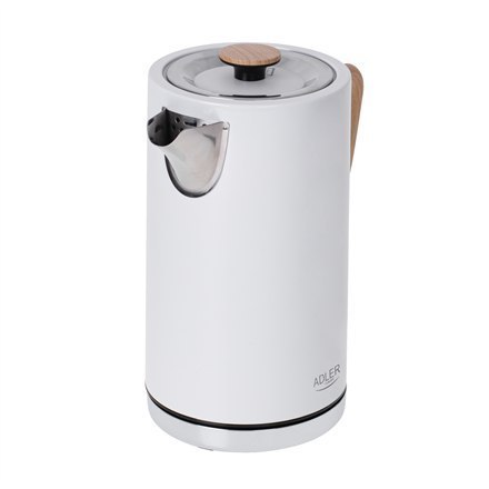 Adler Kettle AD 1347w Electric, 2200 W, 1.5 L, Stainless steel, 360° rotational base, White Adler Kettle AD 1347w Electric, 2200 W, 1.5 L, Stainless steel, 360° rotational base, White
