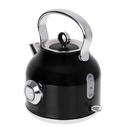 Adler Kettle with a Thermomete AD 1346b Electric, 2200 W, 1.7 L, Stainless steel, 360° rotational base, Black Adler Kettle with a Thermomete AD 1346b Electric, 2200 W, 1.7 L, Stainless steel, 360° rotational base, Black