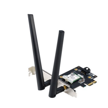 Asus AX1800 Dual-Band Bluetooth 5.2 PCIe Wi-Fi Adapter PCE-AX1800 802.11ax, 574+1201 Mbit/s, MU-MiMO Yes, No mobile broadband, A Asus AX1800 Dual-Band Bluetooth 5.2 PCIe Wi-Fi Adapter PCE-AX1800 802.11ax, 574+1201 Mbit/s, MU-MiMO Yes, No mobile broadband, A