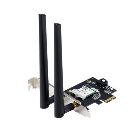 Asus AX1800 Dual-Band Bluetooth 5.2 PCIe Wi-Fi Adapter PCE-AX1800 802.11ax, 574+1201 Mbit/s, MU-MiMO Yes, No mobile broadband, A Asus AX1800 Dual-Band Bluetooth 5.2 PCIe Wi-Fi Adapter PCE-AX1800 802.11ax, 574+1201 Mbit/s, MU-MiMO Yes, No mobile broadband, A
