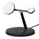 Belkin Pro MagSafe 3in1 Wireless Charging Stand + AC Power Adapter BOOST CHARGE Black, 15 W Belkin Pro MagSafe 3in1 Wireless Charging Stand + AC Power Adapter BOOST CHARGE Black, 15 W