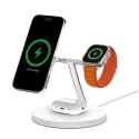 Belkin Pro MagSafe 3in1 Wireless Charging Stand + AC Power Adapter BOOST CHARGE White, 15 W Belkin Pro MagSafe 3in1 Wireless Charging Stand + AC Power Adapter BOOST CHARGE White, 15 W