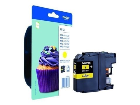 Brother LC123Y Ink Cartridge, Yellow Brother LC123Y Ink Cartridge, Yellow