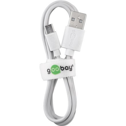 Goobay Micro USB charging and sync cable 43837 White, USB 2.0 micro male (type B), USB 2.0 male (type A) Goobay Micro USB charging and sync cable 43837 White, USB 2.0 micro male (type B), USB 2.0 male (type A)