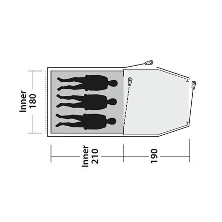 Outwell Tent Earth 3 3 person(s), Blue Outwell Tent Earth 3 3 person(s), Blue