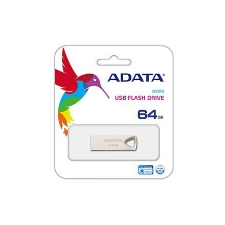 ADATA UV210 64 GB, USB 2.0, Silver ADATA UV210 64 GB, USB 2.0, Silver