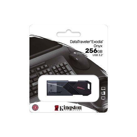 Kingston DataTraveler Exodia Onyx 256 GB, USB 3.2, Black Kingston DataTraveler Exodia Onyx 256 GB, USB 3.2, Black