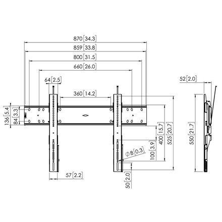 Vogels Wall mount, PFW 6810, Hold, 55-80 ", Maximum weight (capacity) 75 kg, Black Vogels Wall mount, PFW 6810, Hold, 55-80 ", Maximum weight (capacity) 75 kg, Black