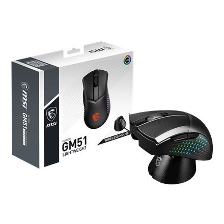 MSI Lightweight Wireless Gaming Mouse GM51 Gaming Mouse, 2.4GHz, Wireless, Black MSI Lightweight Wireless Gaming Mouse GM51 Gaming Mouse, 2.4GHz, Wireless, Black