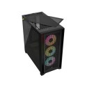 Corsair Tempered Glass PC Case iCUE 4000D RGB AIRFLOW Side window, Black, Mid-Tower, Power supply included No