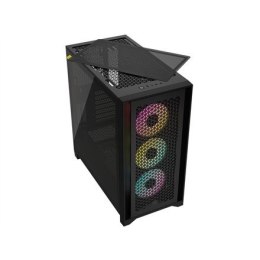 Corsair Tempered Glass PC Case iCUE 4000D RGB AIRFLOW Side window, Black, Mid-Tower, Power supply included No