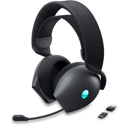 Dell Alienware Dual Mode Wireless Gaming Headset AW720H Over-Ear, Built-in microphone, Dark Side of the Moon, Noise canceling, W Dell Alienware Dual Mode Wireless Gaming Headset AW720H Over-Ear, Built-in microphone, Dark Side of the Moon, Noise canceling, W
