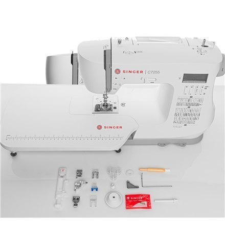 Singer Sewing Machine C7255 Number of stitches 200, Number of buttonholes 8, White Singer Sewing Machine C7255 Number of stitches 200, Number of buttonholes 8, White