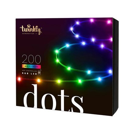 Twinkly Dots Smart LED Lights 60 RGB (Multicolor), USB Powered, 3m, Transparent Twinkly Dots Smart LED Lights 60 RGB (Multicolor), USB Powered, 3m, Transparent