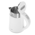 Adler Kettle AD 1372 Electric, 800 W, 0.6 L, Plastic/Stainless steel, 360° rotational base, White Adler Kettle AD 1372 Electric, 800 W, 0.6 L, Plastic/Stainless steel, 360° rotational base, White