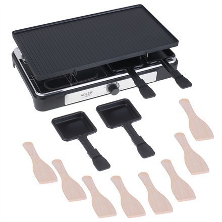 Adler Raclette - electric grill AD 6616 Table, 1400 W, Black/Stainless steel Adler Raclette - electric grill AD 6616 Table, 1400 W, Black/Stainless steel