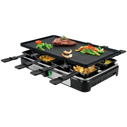 Adler Raclette - electric grill AD 6616 Table, 1400 W, Black/Stainless steel Adler Raclette - electric grill AD 6616 Table, 1400 W, Black/Stainless steel