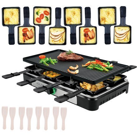 Adler Raclette - electric grill AD 6616 Table, 1400 W, Black/Stainless steel Adler Raclette - electric grill AD 6616 Table, 1400 W, Black/Stainless steel