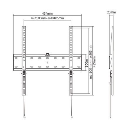 Gembird TV wall mount (fixed) WM-55F-02 32-55 ", Maximum weight (capacity) 40 kg, Black Gembird TV wall mount (fixed) WM-55F-02 32-55 ", Maximum weight (capacity) 40 kg, Black