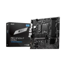 MSI PRO B760M-P DDR4 Processor family Intel, Processor socket LGA1700, DDR4 DIMM, Memory slots 4, Supported hard disk drive int