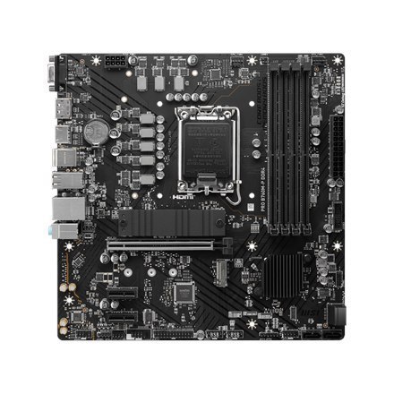 MSI PRO B760M-P DDR4 Processor family Intel, Processor socket LGA1700, DDR4 DIMM, Memory slots 4, Supported hard disk drive int MSI PRO B760M-P DDR4 Processor family Intel, Processor socket LGA1700, DDR4 DIMM, Memory slots 4, Supported hard disk drive int