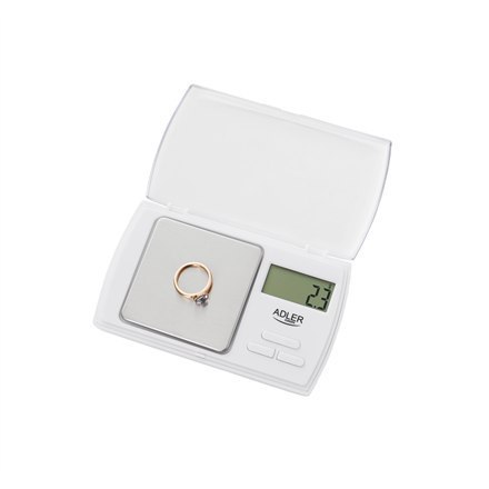 Adler Precision scale AD 3161 Maximum weight (capacity) 0.5 kg, Accuracy 0.01 g, White Adler Precision scale AD 3161 Maximum weight (capacity) 0.5 kg, Accuracy 0.01 g, White