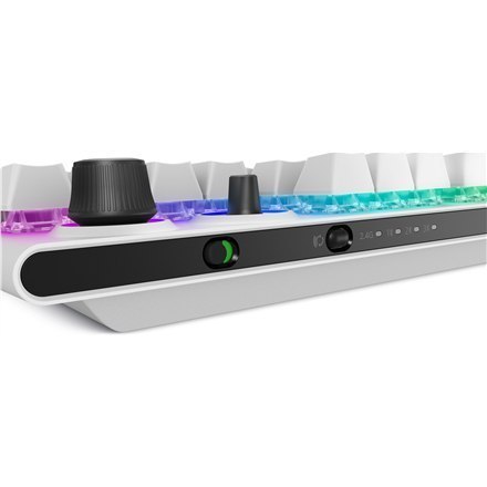 Dell Alienware Tri-Mode AW920K Wireless Gaming Keyboard, RGB LED light, US, Wireless, Lunar Light, Bluetooth, Numeric keypad, CH Dell Alienware Tri-Mode AW920K Wireless Gaming Keyboard, RGB LED light, US, Wireless, Lunar Light, Bluetooth, Numeric keypad, CH