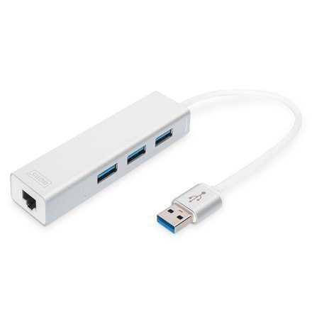 Digitus 3-port USB Hub and Gigabit LAN adapter DA-70250-1 Digitus 3-port USB Hub and Gigabit LAN adapter DA-70250-1