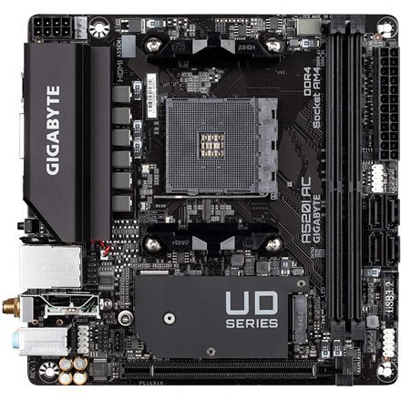 Gigabyte A520I AC Processor family AMD, Processor socket AM4, DDR4 DIMM, Memory slots 2, Number of SATA connectors 4 x SATA 6Gb/ Gigabyte A520I AC Processor family AMD, Processor socket AM4, DDR4 DIMM, Memory slots 2, Number of SATA connectors 4 x SATA 6Gb/
