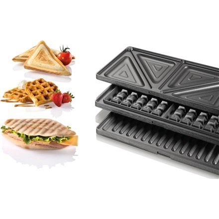 Gorenje Sandwich maker SM703GCB 700 W, Number of plates 3, Number of pastry 2, Black Gorenje Sandwich maker SM703GCB 700 W, Number of plates 3, Number of pastry 2, Black