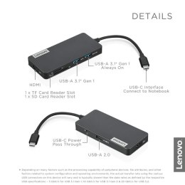 Lenovo USB-C 7-in-1 Hub USB Hub, USB 3.0 (3.1 Gen 1) ports quantity 2, USB 2.0 ports quantity 1, HDMI ports quantity 1