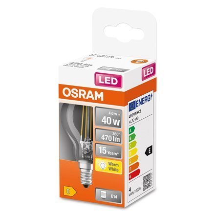 Osram Parathom Classic P Filament 40 non-dim 4W/827 E14 bulb Osram Parathom Classic P Filament 40 non-dim 4W/827 E14 bulb