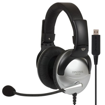 Koss | SB45 USB | Słuchawki dla graczy | Przewodowe | Nauszne | Mikrofon | Redukcja szumów | Srebrne/Czarne Koss | SB45 USB | Słuchawki dla graczy | Przewodowe | Nauszne | Mikrofon | Redukcja szumów | Srebrne/Czarne