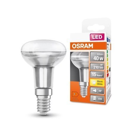 Osram Parathom Reflector LED R50 40 non-dim 36° 2,6W/827 E14 bulb Osram Parathom Reflector LED R50 E14 2.6 W Warm White Osram Parathom Reflector LED R50 40 non-dim 36° 2,6W/827 E14 bulb Osram Parathom Reflector LED R50 E14 2.6 W Warm White
