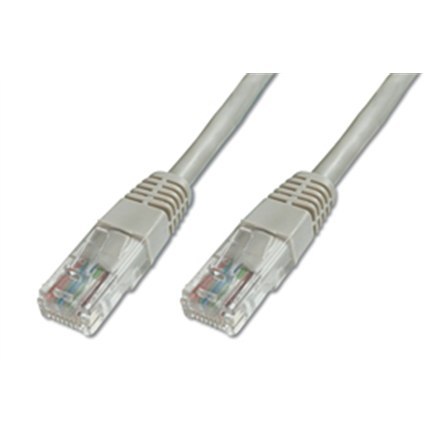 Digitus | CAT 5e | Kabel krosowy | Skrętka nieekranowana (UTP) | Męski | RJ-45 | Męski | RJ-45 | Szary | 1 m Digitus | CAT 5e | Kabel krosowy | Skrętka nieekranowana (UTP) | Męski | RJ-45 | Męski | RJ-45 | Szary | 1 m