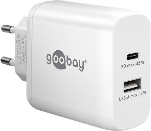 Goobay | Ładowarka USB-C PD Podwójna Szybka (45 W) | 65412 | N/A Goobay | Ładowarka USB-C PD Podwójna Szybka (45 W) | 65412 | N/A