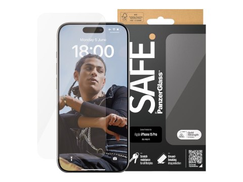 PanzerGlass | Screen Protector | Iphone15 PRO | Glass | Transparent | Transparent Apple iPhone 15 Pro Szkło hartowane Screen pro PanzerGlass | Screen Protector | Iphone15 PRO | Glass | Transparent | Transparent Apple iPhone 15 Pro Szkło hartowane Screen pro
