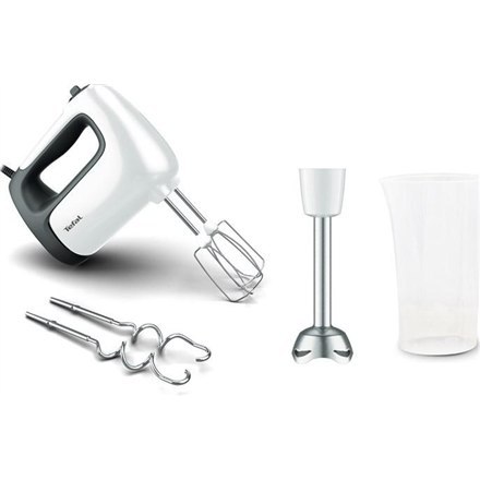 TEFAL | PrepMix+ HT462138 | Mikser ręczny | 500 W | Liczba prędkości 5 | Tryb turbo | Biały TEFAL | PrepMix+ HT462138 | Mikser ręczny | 500 W | Liczba prędkości 5 | Tryb turbo | Biały