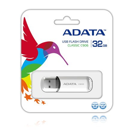 ADATA Pamięć USB 32 GB biały | C906 | USB 2.0 - Pojemna i niezawodna pamięć przenośna ADATA C906 o pojemności 32 GB, zapewniając ADATA Pamięć USB 32 GB biały | C906 | USB 2.0 - Pojemna i niezawodna pamięć przenośna ADATA C906 o pojemności 32 GB, zapewniając