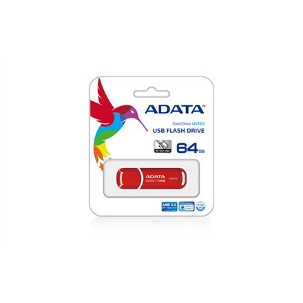 ADATA UV150 64 GB USB 3.0 w Kolorze Czerwonym ADATA UV150 64 GB USB 3.0 w Kolorze Czerwonym