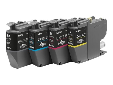 Black Yellow Cyan Magenta Ink cartridge 500 pages 421XL Brother LC Black Yellow Cyan Magenta Ink cartridge 500 pages 421XL Brother LC