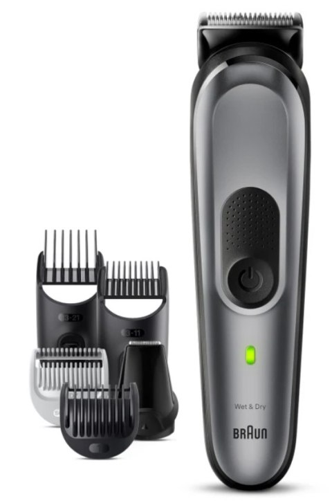 Braun Trimmer do zarostu MGK7420 | Bezprzewodowy trymer 13 długości | Kolor czarno-szary Braun Trimmer do zarostu MGK7420 | Bezprzewodowy trymer 13 długości | Kolor czarno-szary