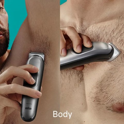 Braun Trimmer do zarostu MGK7420 | Bezprzewodowy trymer 13 długości | Kolor czarno-szary Braun Trimmer do zarostu MGK7420 | Bezprzewodowy trymer 13 długości | Kolor czarno-szary