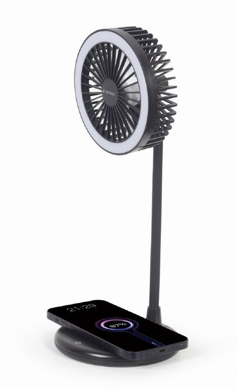 Gembird | TA-WPC10-LEDFAN-01 Wentylator biurkowy z lampą i ładowarką bezprzewodową | N/A | Telefon lub tablet z wbudowanym ładow Gembird | TA-WPC10-LEDFAN-01 Wentylator biurkowy z lampą i ładowarką bezprzewodową | N/A | Telefon lub tablet z wbudowanym ładow
