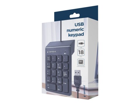 Klawiatura numeryczna USB Gembird KPD-U-03 z przewodem - Klawiatura numeryczna, kabel, kolor czarny. Klawiatura numeryczna USB Gembird KPD-U-03 z przewodem - Klawiatura numeryczna, kabel, kolor czarny.