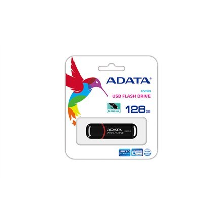 Pamięć USB ADATA UV150 o pojemności 128 GB z interfejsem USB 3.0 - Kolor Czarny Pamięć USB ADATA UV150 o pojemności 128 GB z interfejsem USB 3.0 - Kolor Czarny