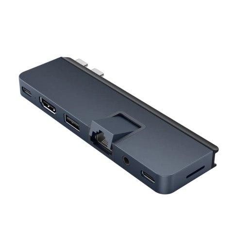 Koncentrator HyperDrive Dual USB-C 7-w-2 z uniwersalnym adapterem USB-C dla MacBook Air/Pro 2016-2020 | Porty Ethernet LAN (RJ-4 Koncentrator HyperDrive Dual USB-C 7-w-2 z uniwersalnym adapterem USB-C dla MacBook Air/Pro 2016-2020 | Porty Ethernet LAN (RJ-4